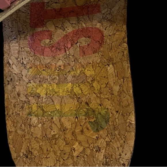 Girls Sandals Justice Size 5 Slip On Footbed Shoes NWT pink pastel - Picture 3 of 8